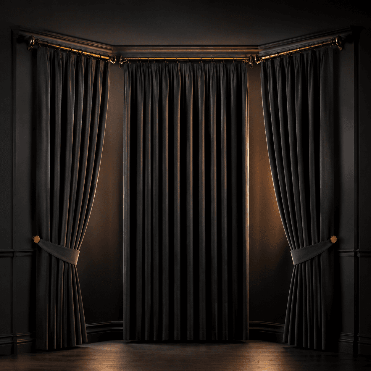 Bay Window Curtain Set