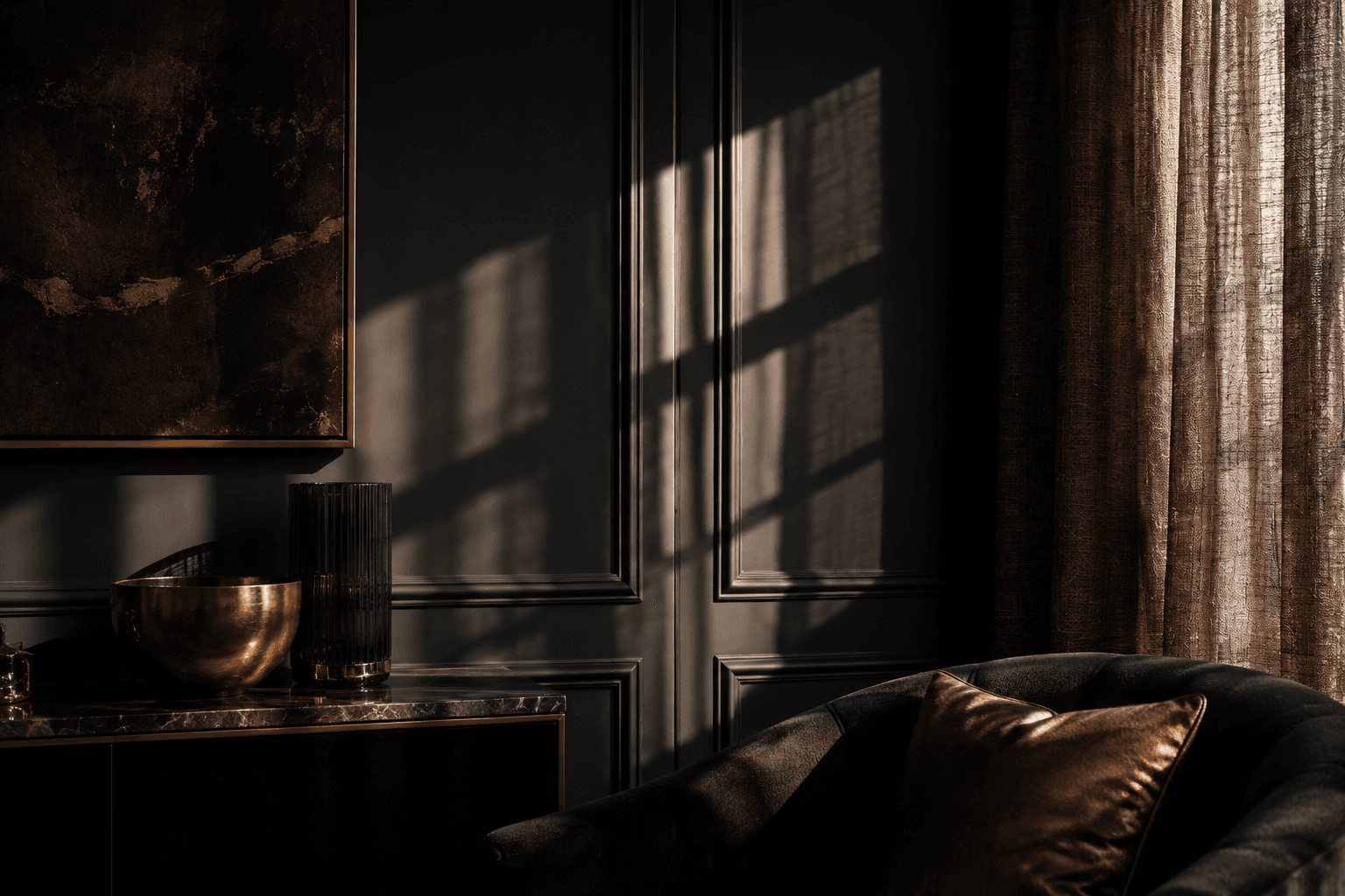Shadow patterns from curtains