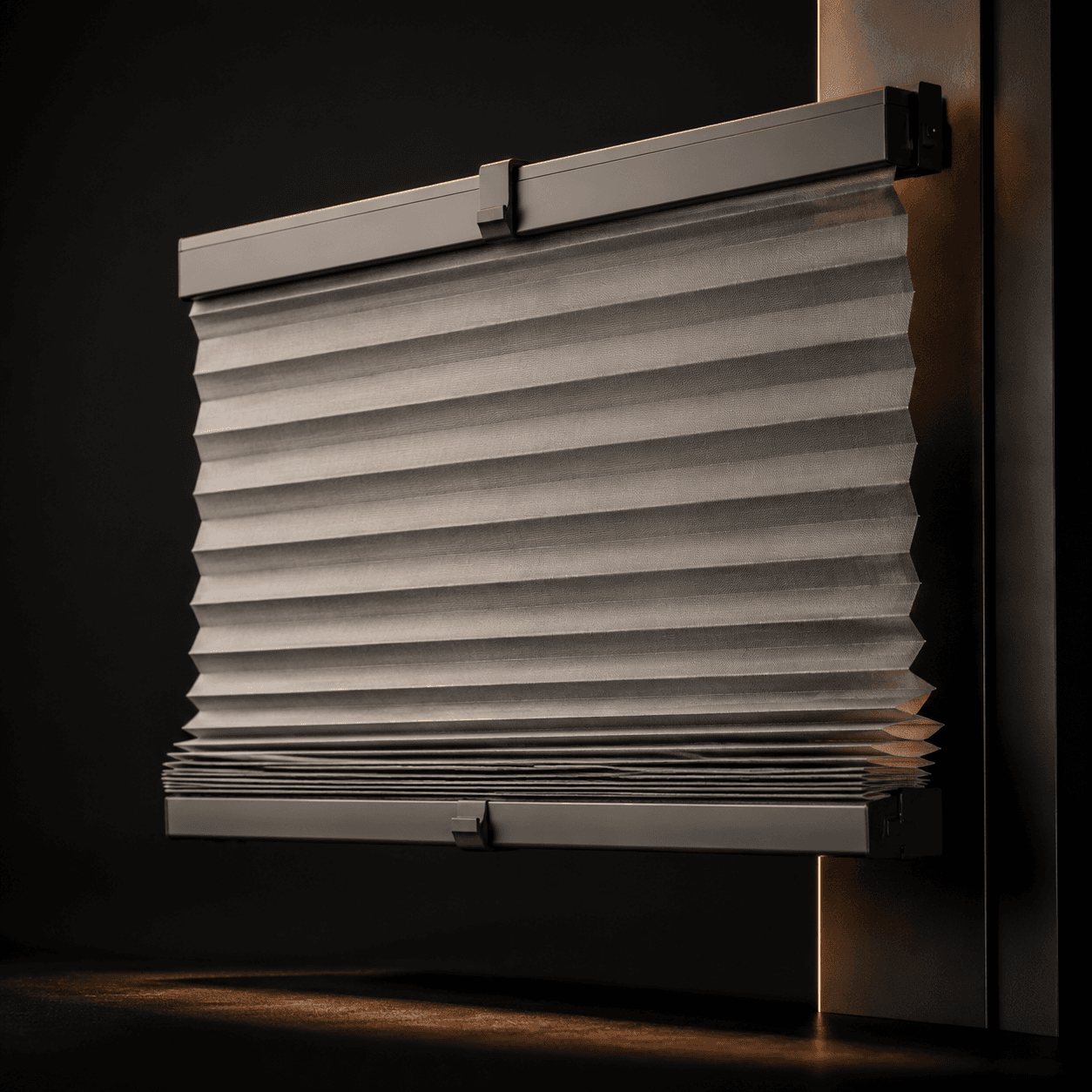 Pleated Blind, No-Drill