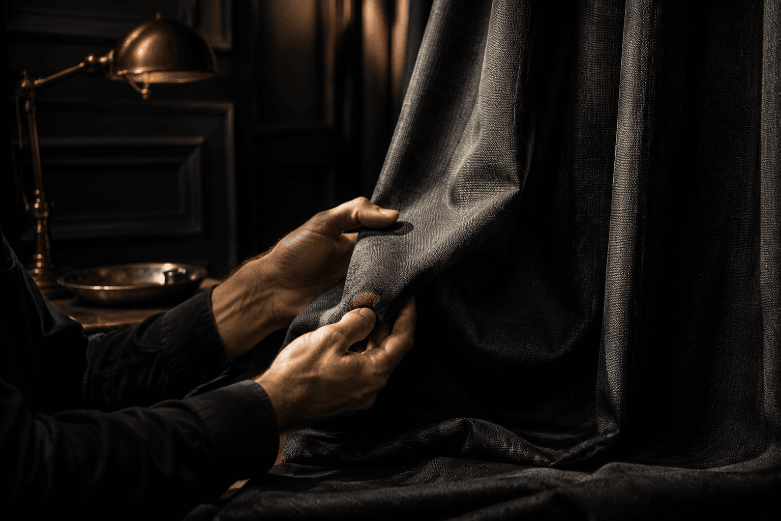 Inspecting curtain fabric